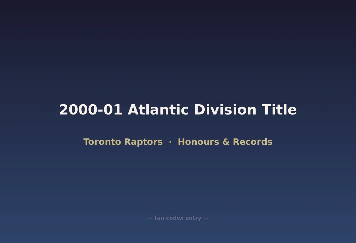 2000-01 Atlantic Division Title