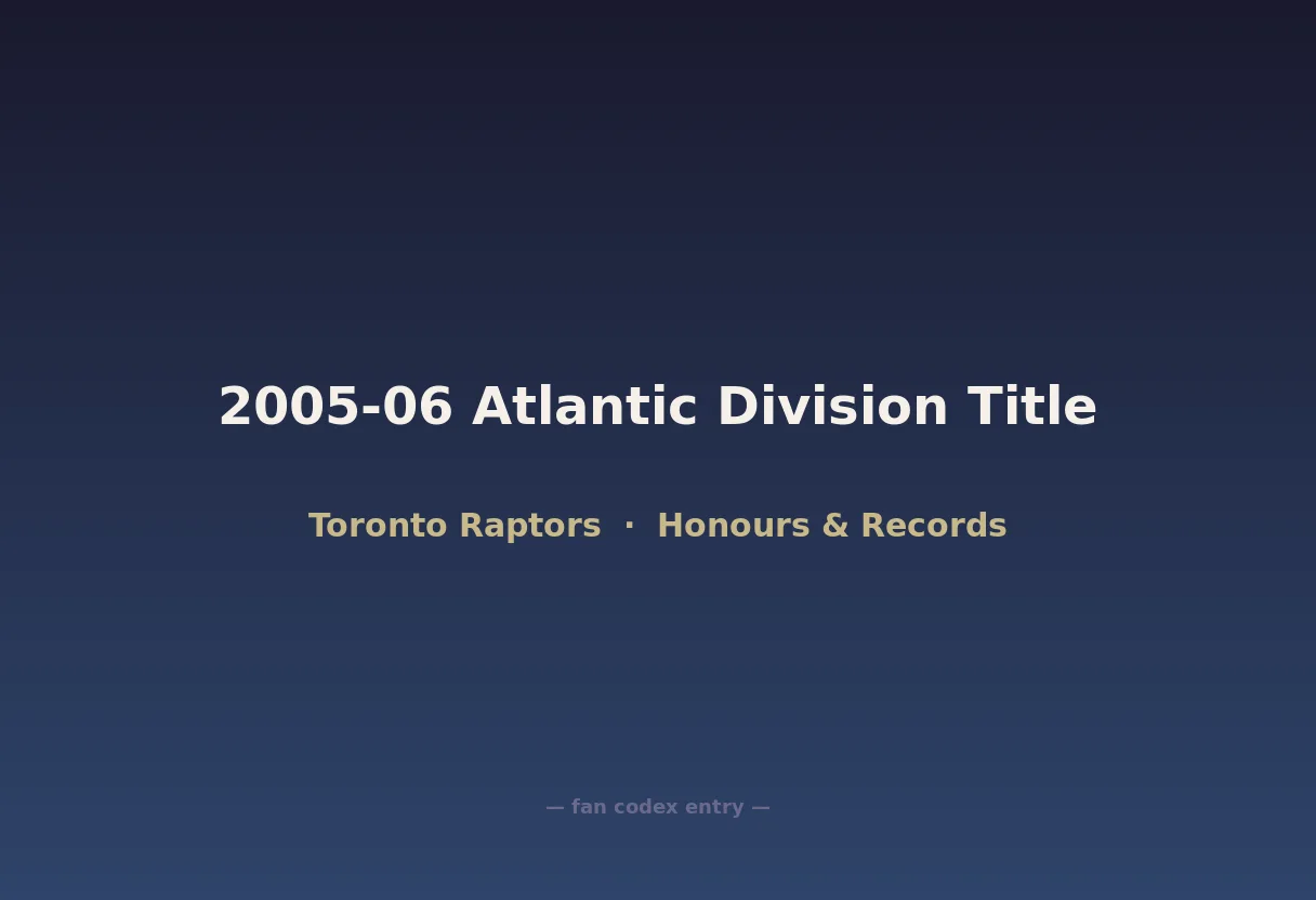 2005-06 Atlantic Division Title