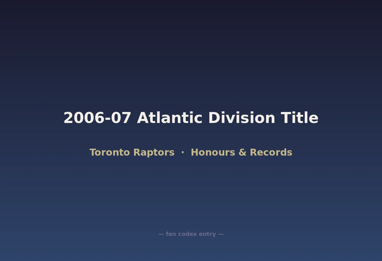 2006-07 Atlantic Division Title