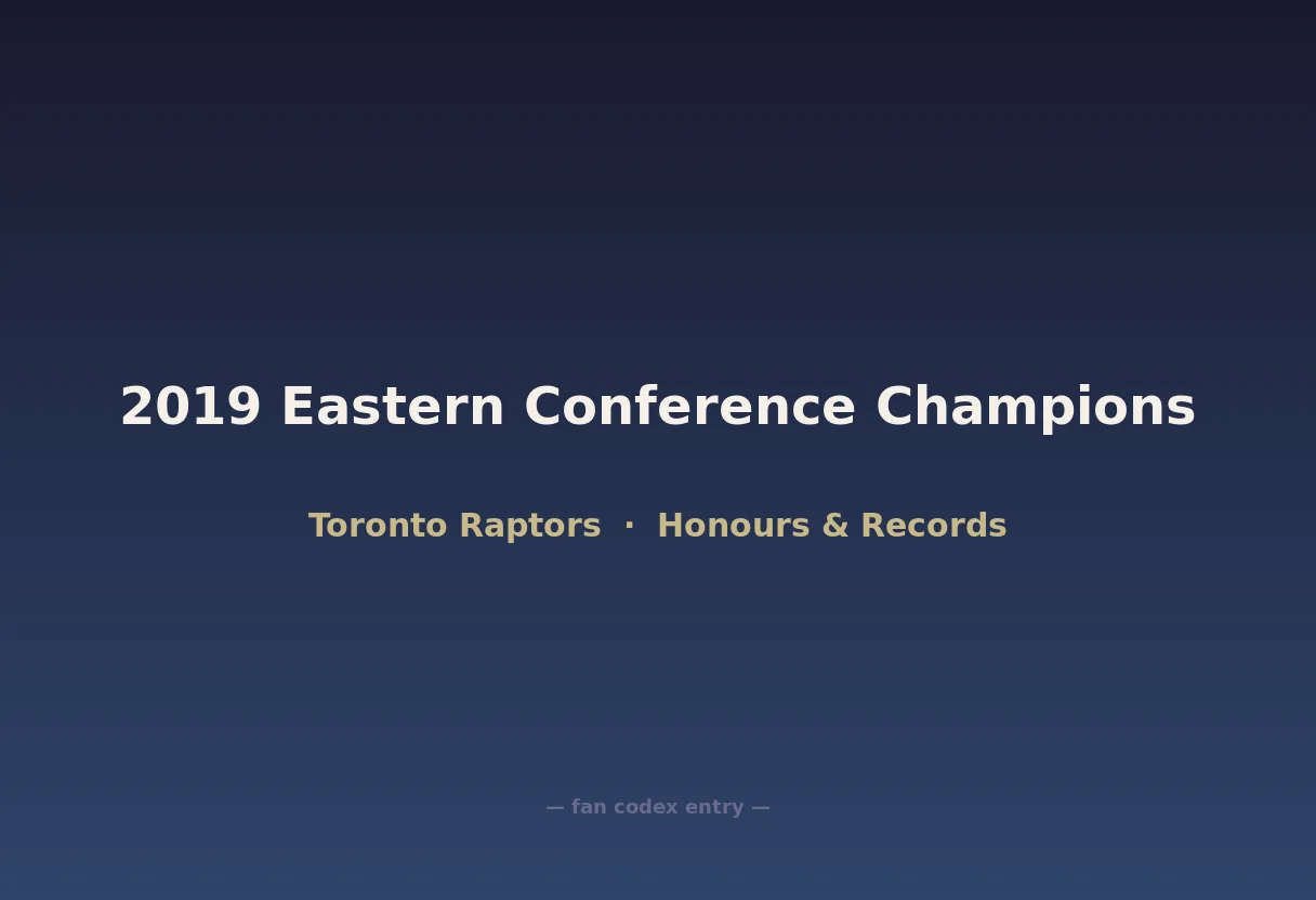 2019 Eastern Conference Champions