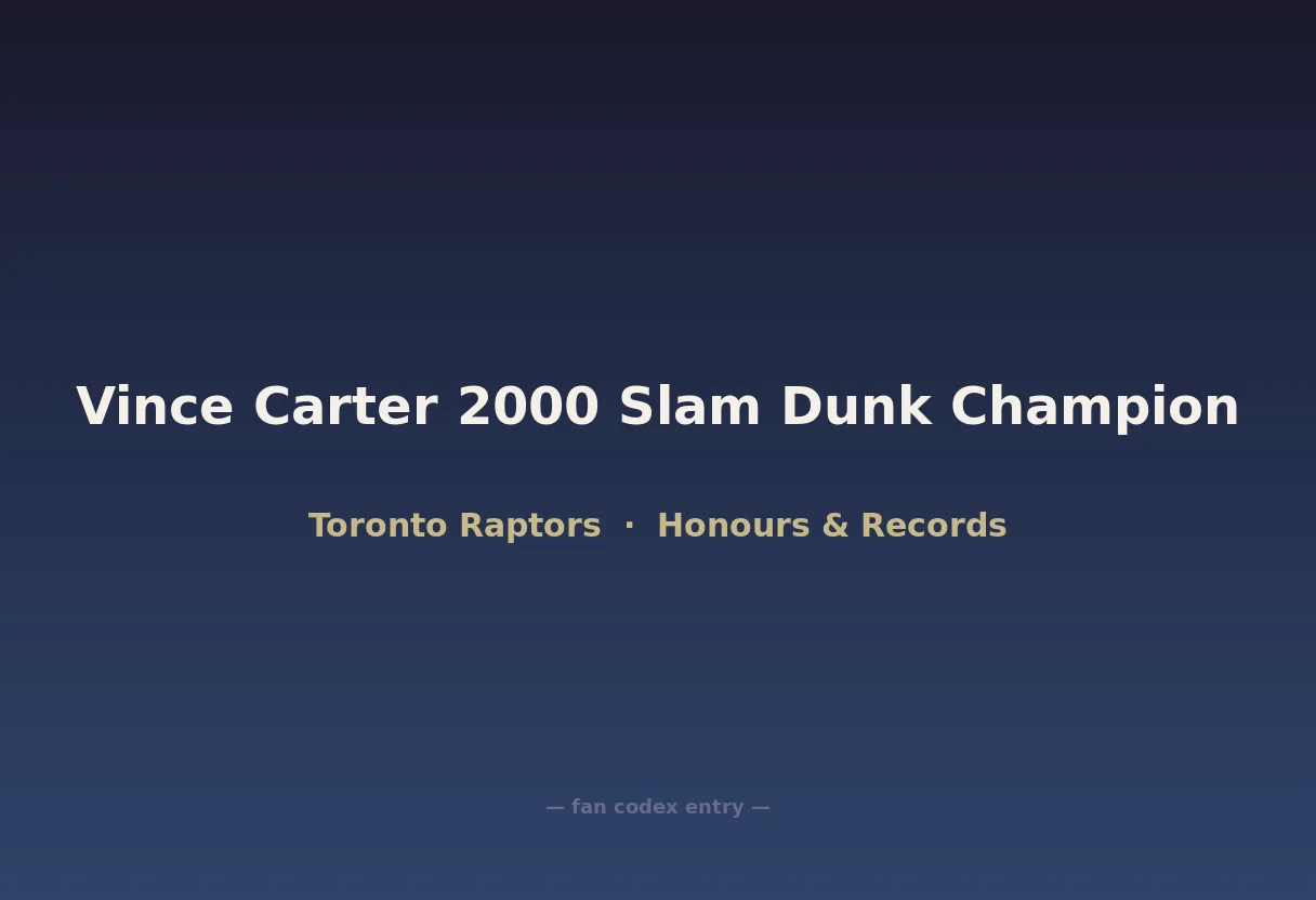 Vince Carter 2000 Slam Dunk Champion
